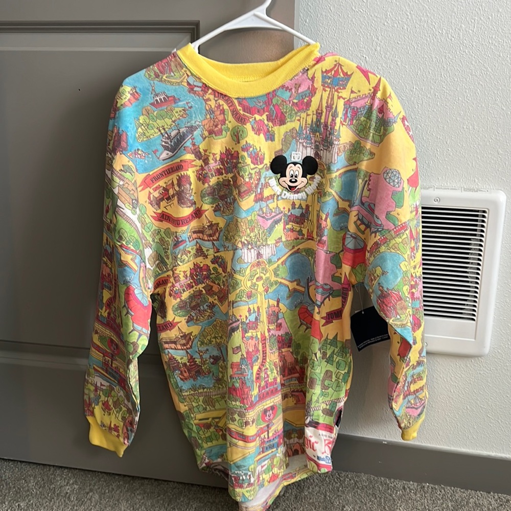 Walt Disney World Retro Park Map Spirit Jersey | NWT | S